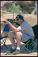 Chris puts some rounds down range. 